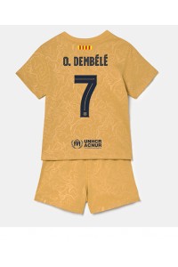 Fotbalové Dres Barcelona Ousmane Dembele #7 Dětské Venkovní Oblečení 2022-23 Krátký Rukáv (+ trenýrky)